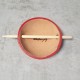 Leather Amanita Mushroom Head Bun Holder Slide Barrette with Stick, Hippy Barrette, Festival Hair Accessory, Medium Shallow size