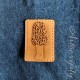 Morel Mushroom Leather Patch, Morel Foraging stocking stuffer, Mycology Patch outdoorsy leather patch, Hippie Patch