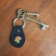 Black Leather Rainbow Mushroom Keychain, Stamped and Hand Painted Leather Mushroom Key Chain Cute Mushroom Key Fob