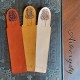 Leather Morel Mushroom Bookmark stained Tan