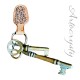 Leather Morel Mushroom Keychain