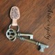 Leather Morel Mushroom Keychain