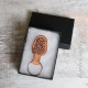 Leather Morel Mushroom Keychain