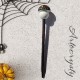 Wood Black Amanita Mushroom Hair stick