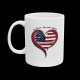 "An American Tradition" White Ceramic Mug 11 oz.