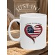 "An American Tradition" White Ceramic Mug 11 oz.