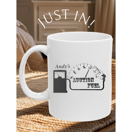 Custom "Auction Fuel" White Ceramic Mug 11oz.
