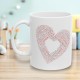 "Auction Heart" White Ceramic Mug 11 oz,