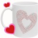 "Auction Heart" White Ceramic Mug 11 oz,