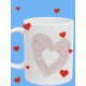 "Auction Heart" White Ceramic Mug 11 oz,