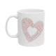 "Auction Heart" White Ceramic Mug 11 oz,