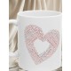 "Auction Heart" White Ceramic Mug 11 oz,