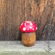 Amanita Mushroom Bead, Toadstool Bead, Wood Mushroom Dreadlock Bead