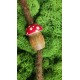 Amanita Mushroom Bead, Toadstool Bead, Wood Mushroom Dreadlock Bead