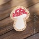 Red Amanita Mushroom Leather Patch, Mushroom Lover Gift, Mushroom Foraging stocking stuffer, Magic Mushroom Patch