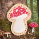 Red Amanita Mushroom Leather Patch, Mushroom Lover Gift, Mushroom Foraging stocking stuffer, Magic Mushroom Patch