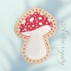 Red Amanita Mushroom Leather Patch, Mushroom Lover Gift, Mushroom Foraging stocking stuffer, Magic Mushroom Patch