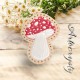 Red Amanita Mushroom Leather Patch, Mushroom Lover Gift, Mushroom Foraging stocking stuffer, Magic Mushroom Patch