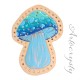 Blue Amanita Mushroom Leather Patch, Mushroom Lover Gift, Mushroom Foraging stocking stuffer, Magic Mushroom Patch
