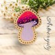 Pink n Purple Amanita Mushroom Leather Patch, Mushroom Lover Gift, Mushroom Foraging stocking stuffer, Magic Mushroom Patch