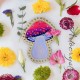 Pink n Purple Amanita Mushroom Leather Patch, Mushroom Lover Gift, Mushroom Foraging stocking stuffer, Magic Mushroom Patch
