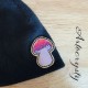 Pink n Purple Amanita Mushroom Leather Patch, Mushroom Lover Gift, Mushroom Foraging stocking stuffer, Magic Mushroom Patch