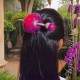 Pink n Purple Amanita Mushroom Head Bun Holder Slide Barrette with Mushroom Hair Stick