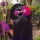 Pink n Purple Amanita Mushroom Head Bun Holder Slide Barrette with Mushroom Hair Stick