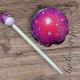 Pink n Purple Amanita Mushroom Head Bun Holder Slide Barrette with Mushroom Hair Stick