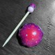 Pink n Purple Amanita Mushroom Head Bun Holder Slide Barrette with Mushroom Hair Stick
