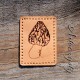 Light Hilltopper Morel Mushroom Leather Patch, Mushroom Collector Gift, Morel Foraging gift, Mycology leather patch