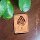 Light Hilltopper Morel Mushroom Leather Patch, Mushroom Collector Gift, Morel Foraging gift, Mycology leather patch