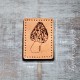 Light Hilltopper Morel Mushroom Leather Patch, Mushroom Collector Gift, Morel Foraging gift, Mycology leather patch