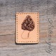 Black Morel Mushroom Leather Patch