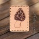 Black Morel Mushroom Leather Patch