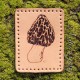 Black Morel Mushroom Leather Patch