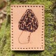 Black Morel Mushroom Leather Patch