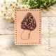 Black Morel Mushroom Leather Patch