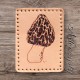 Black Morel Mushroom Leather Patch