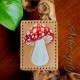 Red and Orange Amanita Mushroom Leather Patch, Mushroom Lover Gift, Mushroom Foraging gift, Magic Mushroom Patch