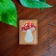 Red and Orange Amanita Mushroom Leather Patch, Mushroom Lover Gift, Mushroom Foraging gift, Magic Mushroom Patch