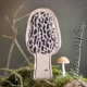 Morel Mushroom Leather Magnet, Mycology leather Magnet