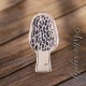 Morel Mushroom Leather Magnet, Mycology leather Magnet