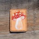 Red and Orange spotted Amanita Mushroom Leather Patch, Mushroom Lover Gift, Mushroom Foraging Gift, Magic Mushroom Patch