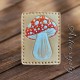 Red and Orange spotted Amanita Mushroom Leather Patch, Mushroom Lover Gift, Mushroom Foraging Gift, Magic Mushroom Patch