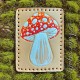 Red and Orange spotted Amanita Mushroom Leather Patch, Mushroom Lover Gift, Mushroom Foraging Gift, Magic Mushroom Patch