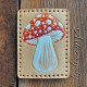 Red and Orange spotted Amanita Mushroom Leather Patch, Mushroom Lover Gift, Mushroom Foraging Gift, Magic Mushroom Patch