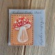 Red and Orange spotted Amanita Mushroom Leather Patch, Mushroom Lover Gift, Mushroom Foraging Gift, Magic Mushroom Patch