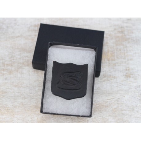 Black Snake Leather Magnet, Black Dont tread on me Magnet