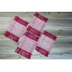 Hand- Woven Beige Chenille and Berry Cotton Mug Rug Coasters